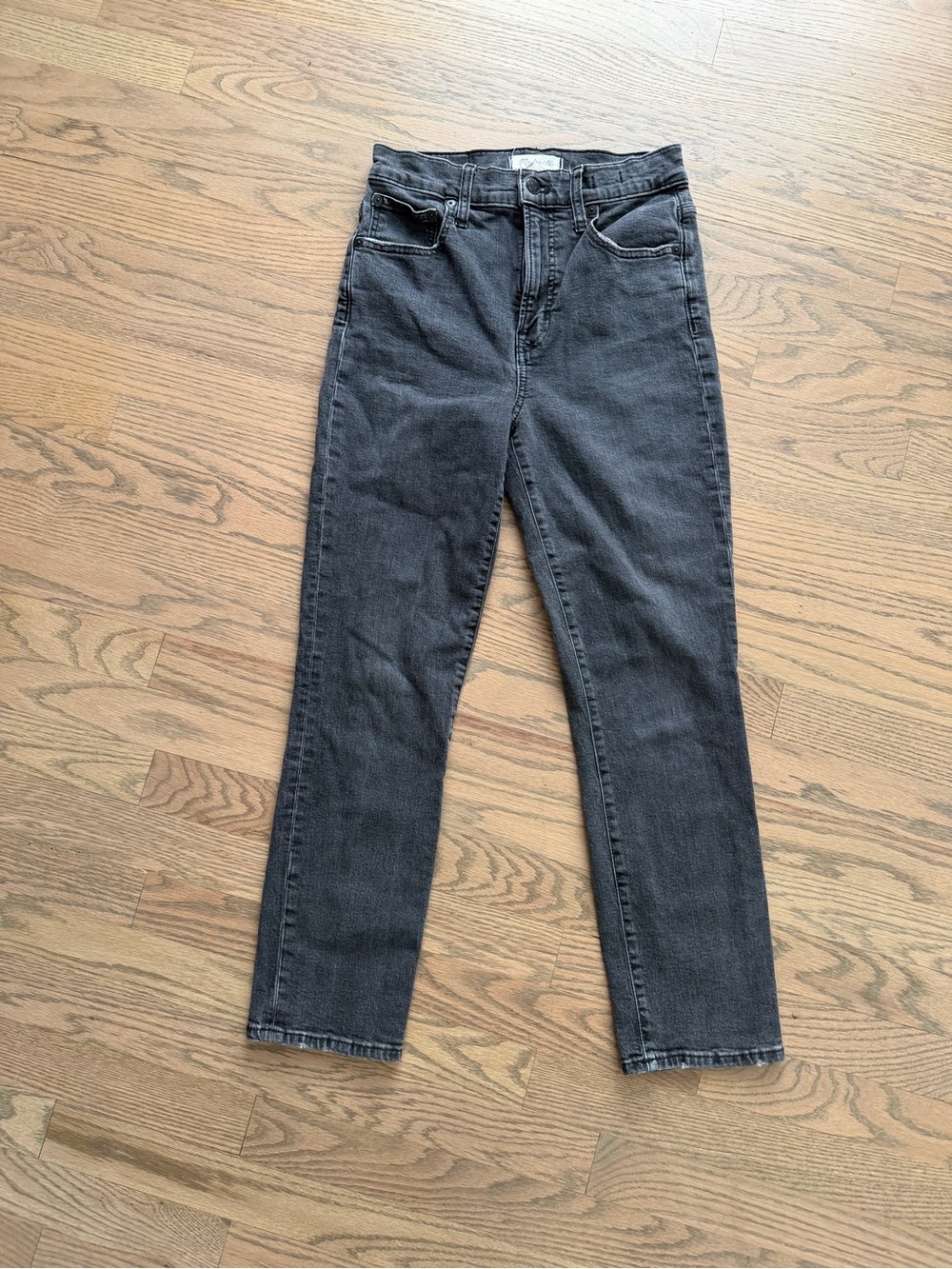 Madewell High-Rise Black Straight Jeans